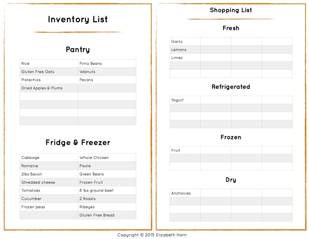 Inventory:Shopping List